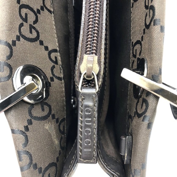 GUCCI 002/1065 Handbag Brown GG Bamboo for Men and Women - Picture 11 of 12